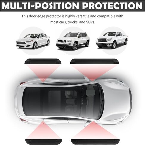 4PCS Cuttable Car Door Sill Protector,Anti-Slip & Anti-Scratch Car Door Edge Guards for Protecting Doors Threshold,Width 2.36" Automotive Doors Entry Guard Cars Accessories in Saudi Arabia