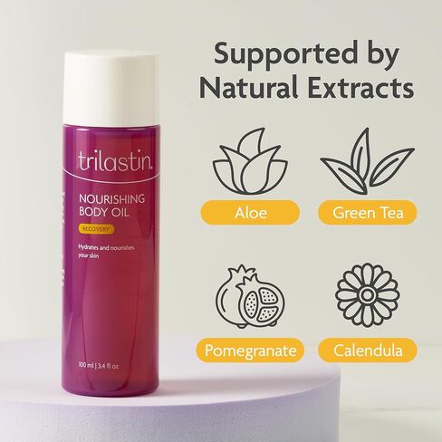 كريم علامات تمدد الجلد TriLASTIN للأمومة بوزن 118 مل وحزمة زيت الجسم المغذية بوزن 3.4 أونصة | هدية للعناية بالبشرة أثناء الحمل للأمهات لأول مرة in Kuwait