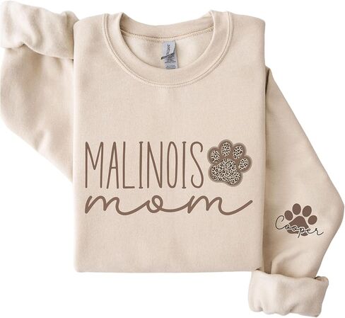 Malinois Mom Sweatshirt, Personalized Belgian Malinois Shirt, Belgian Malinois Mom Gift, Custom Malinois Sweatshirt in Saudi Arabia