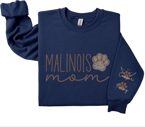 Malinois Mom Sweatshirt, Personalized Belgian Malinois Shirt, Belgian Malinois Mom Gift, Custom Malinois Sweatshirt in Saudi Arabia