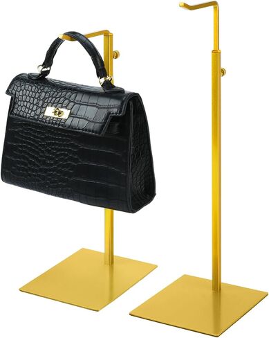 حامل مجوهرات مكون من قطعتين، حامل محفظة طويل من المعدن الذهبي لمنظم عرض الطاولة مع قاعدة مربعة ثابتة in Kuwait