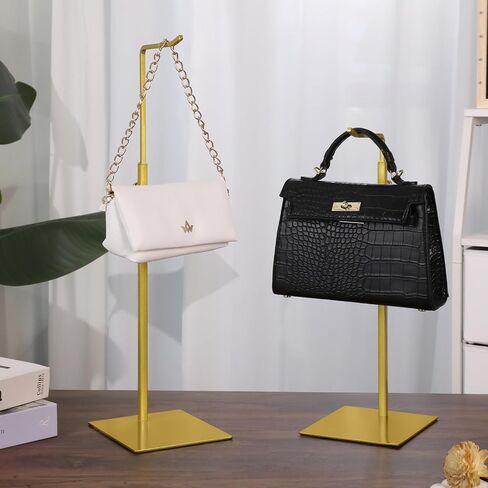 حامل مجوهرات مكون من قطعتين، حامل محفظة طويل من المعدن الذهبي لمنظم عرض الطاولة مع قاعدة مربعة ثابتة in Kuwait