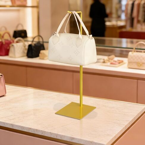 حامل مجوهرات مكون من قطعتين، حامل محفظة طويل من المعدن الذهبي لمنظم عرض الطاولة مع قاعدة مربعة ثابتة in Kuwait