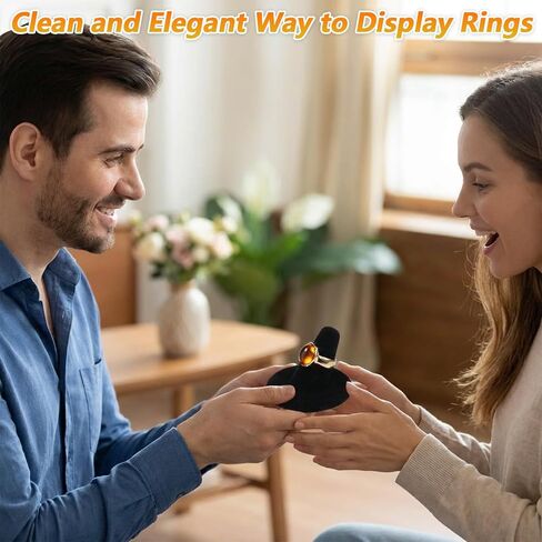 10 Pcs Ring Display Stand Black Velvet Ring Holder Single Rings Organizer For Selling Jewelry Display Stand For Rings Storage in Saudi Arabia