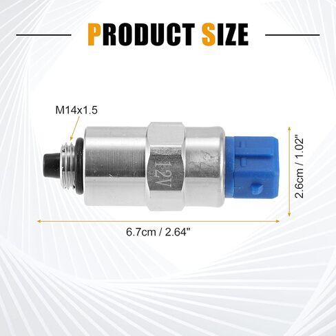X AUTOHAUX الوقود قطع إيقاف صمام الملف اللولبي 12V 7185-900G للودر حفار 416D 416E 420D 420E 422E 424D 428D 428E 430D 430E 432D 432E 434E 438D 442D 442E in Saudi Arabia