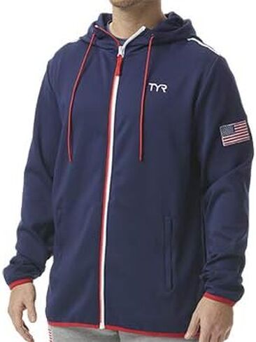 TYR unisex-adult Men's Usa Alliance Podium Full Zip Hoodie in Saudi Arabia