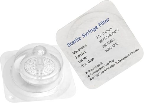 Sterile Syringe Filter, Sterile Individually Packed, PES Membrane 0.22um Pore Size, 13mm Membrane Diameter, Sterile Syringe Filter with Hydrophilic PES Membrane 10 Pcs by Biomed Scientific in Saudi Arabia