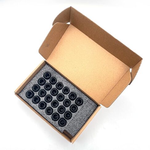 24 Pcs M14x1.5 Thread Bulge Acorn 1.38" Long Lug Nuts Black 3/4" 19mm Hex Compatible with Jeep Wagoneer, Grand Wagoneer, Ram 1500 in Saudi Arabia