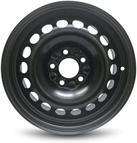 عجلة فولاذية بديلة جديدة مقاس 15 × 6.5 بوصة من OEM لسيارة شيفروليه ماليبو 2004-2008 مقاس 5-110 مم باللون الأسود مقاس 15 بوصة 9593961 in Saudi Arabia