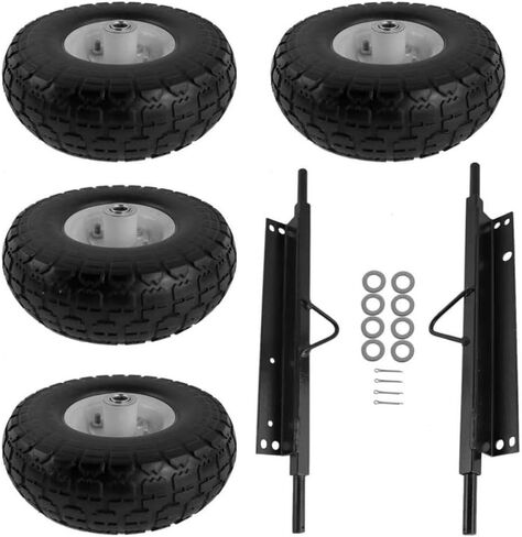 All Terrain Solid Flat Tires Wheel Kit 06423-ZS9-020AH Compatible with EU3000is in Saudi Arabia