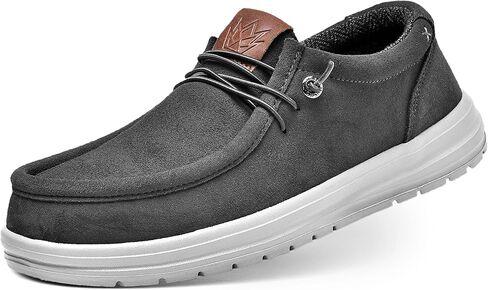 أحذية Kona الرجالية سهلة الارتداء بدون رباط وأحذية Chukka - أحذية خفيفة الوزن كاجوال قابلة للتنفس من الجلد السويدي للرجال in Kuwait