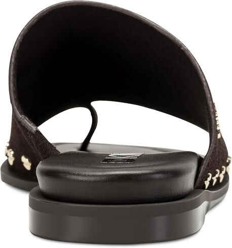 DKNY womens Colwyn Flat Sandal With Toe Loop and Stud Embellishments in Saudi Arabia