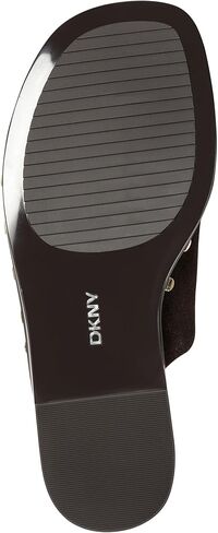 DKNY womens Colwyn Flat Sandal With Toe Loop and Stud Embellishments in Saudi Arabia
