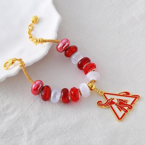 Sorority Triangle Dear Delta Elephant Pendant Bracelets Greek SOROR Letter DST Women Red White Community Gifts Jewelry in Saudi Arabia