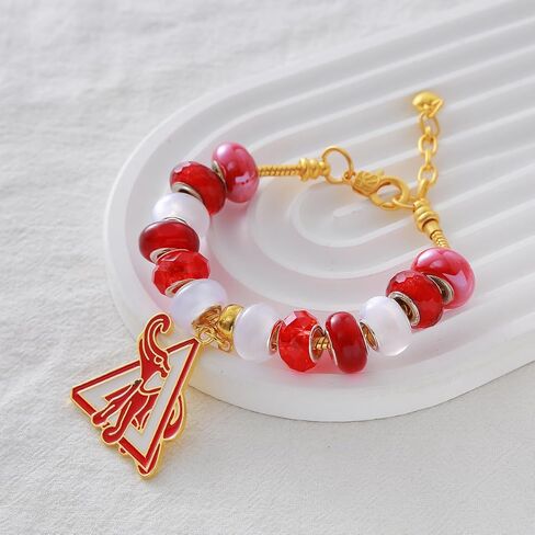 Sorority Triangle Dear Delta Elephant Pendant Bracelets Greek SOROR Letter DST Women Red White Community Gifts Jewelry in Saudi Arabia