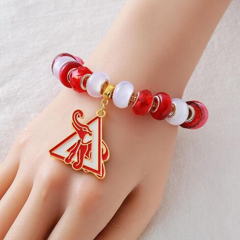 Sorority Triangle Dear Delta Elephant Pendant Bracelets Greek SOROR Letter DST Women Red White Community Gifts Jewelry in Saudi Arabia