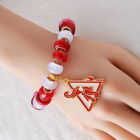 Sorority Triangle Dear Delta Elephant Pendant Bracelets Greek SOROR Letter DST Women Red White Community Gifts Jewelry in Saudi Arabia