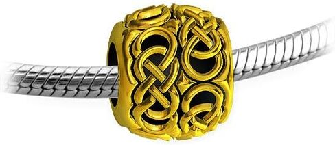 تكرار سوار سحر رمز اللانهاية المزدوج من الذهب الأصفر عيار 14 قيراط in Kuwait