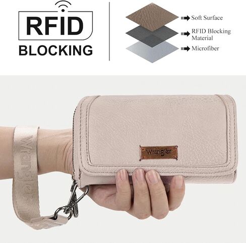 مونتانا ويست xWrangler محفظة نسائية بسيطة محفظة معصم للنساء RFID حجب محفظة القابض مع الأشرطة هدية in Saudi Arabia