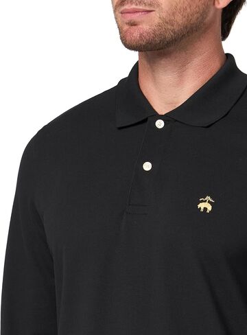 Brooks Brothers Men's Long Sleeve Supima Cotton Pique Stretch Logo Polo Shirt in Saudi Arabia