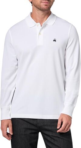 Brooks Brothers Men's Long Sleeve Supima Cotton Pique Stretch Logo Polo Shirt in Saudi Arabia