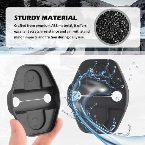 6PCS Car Door Latch Cover,Anti-dust Car Door Strike Protector for Cars Decorations,Cars Doors Lock Cover Compatible with Jeep 2018-2022 Wrangler JL JLU Sports Sahara Freedom 4XE in Saudi Arabia
