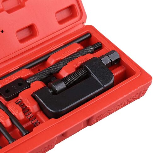 Dioche 13-Piece Motorcycle Chain Tool Set, Professional Chain Breaker Rivet Tool with Pin Guides for 420 520 530 630 Drive Chains, Motorcycle Chain Cutter Splitter Kit for Repair & Maintenance in Saudi Arabia
