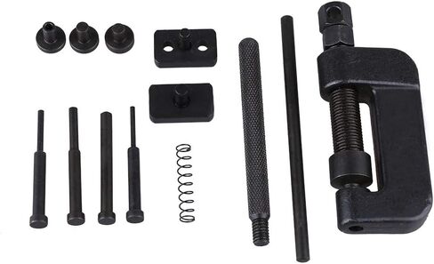 Dioche 13-Piece Motorcycle Chain Tool Set, Professional Chain Breaker Rivet Tool with Pin Guides for 420 520 530 630 Drive Chains, Motorcycle Chain Cutter Splitter Kit for Repair & Maintenance in Saudi Arabia