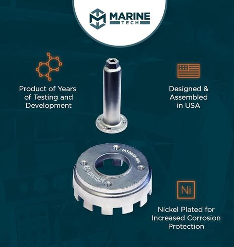 أدوات Marine Tech Tools مفتاح تثبيت محمل Yamaha + مقبض، يستبدل Yamaha YB-06823، ويزيل حلقات الاحتفاظ وحاملات المحمل، أداة إزالة حامل محمل Yamaha in Kuwait