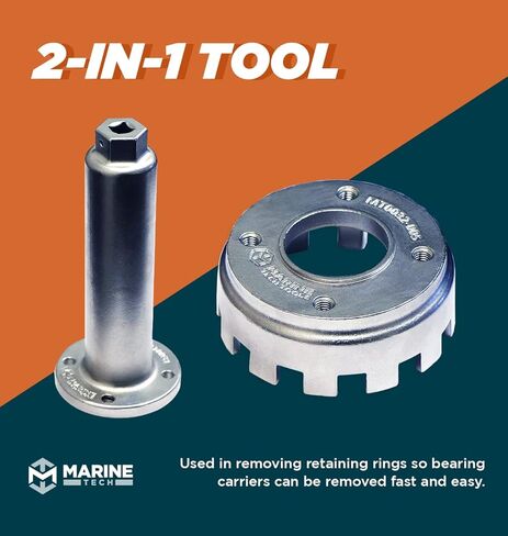 أدوات Marine Tech Tools مفتاح تثبيت محمل Yamaha + مقبض، يستبدل Yamaha YB-06823، ويزيل حلقات الاحتفاظ وحاملات المحمل، أداة إزالة حامل محمل Yamaha in Kuwait