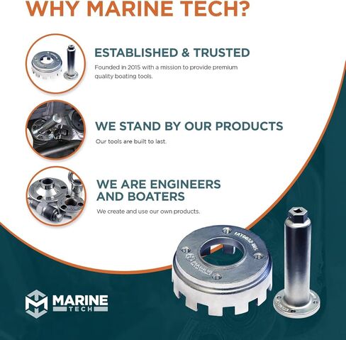 أدوات Marine Tech Tools مفتاح تثبيت محمل Yamaha + مقبض، يستبدل Yamaha YB-06823، ويزيل حلقات الاحتفاظ وحاملات المحمل، أداة إزالة حامل محمل Yamaha in Kuwait