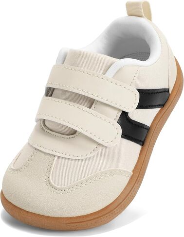 حذاء عريض للأطفال الصغار حافي القدمين للأولاد والبنات حذاء رياضي بدون قطرة للأطفال الصغار حذاء كاجوال للتنس والمشي لأول مرة حذاء غير قابل للانزلاق خفيف الوزن ومريح للأنشطة الخارجية in Kuwait