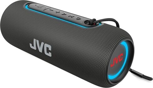 JVC Illuminated Portable Wireless Speaker with 20W max outputs, Dynamic Sound, Bluetooth 5.0, TWS Capability, USB-C, IPX5, AUX in, up to 5-Hour Battery Life - SPPA5BTA (Blue) in Saudi Arabia