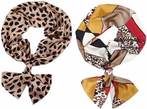 2 Packs of 100% Silk Feel Long Thin Satin Simulated Silk Scarve,Fashion Accessories & Gift Edition 5.9x 57 Inches in Saudi Arabia