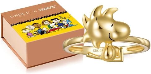 GNOCE Peanuts Woodstock Ring for Women, 18k Gold Plated Ring for Her Wife, Valentine‘s Day, Mother’s Day Jewelry in Saudi Arabia