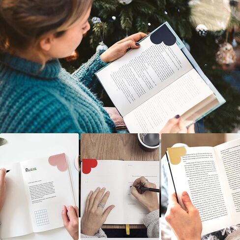 10 Pcs Leather Heart Bookmarks for Reading Women, Cute Corner Page Bookmarks for Book Lovers Teachers Students, School Office Home Supplies, Book Accessories Gifts for Women Book Lovers (Heart-10pcs) in Saudi Arabia
