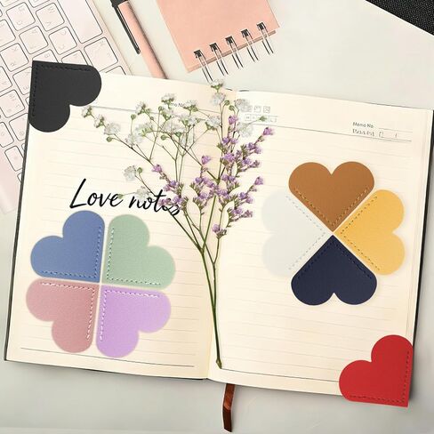 10 Pcs Leather Heart Bookmarks for Reading Women, Cute Corner Page Bookmarks for Book Lovers Teachers Students, School Office Home Supplies, Book Accessories Gifts for Women Book Lovers (Heart-10pcs) in Saudi Arabia