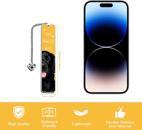 Black Lab Gifts for Women Men, Labrador Retriever Gifts Bookmark, Dog Mom Gift for Women, Gift for Labrador Dog Lovers Owners, Easter Basket Stuffers for Kids Adults,Reading Accessories for Book Lover in Saudi Arabia