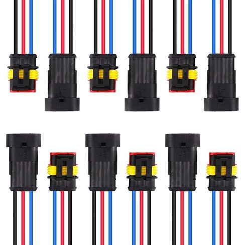 16AWG 3 دبوس التوصيل موصل مقاوم للماء، الذكور والإناث طريقة السيارات موصلات الأسلاك الكهربائية تسخير مناسبة للسيارة، شاحنة، قارب، دراجة نارية، دراجة ثلاثية العجلات، قافلة، البحرية، الموصلية العالية- 3 حزمة in Kuwait