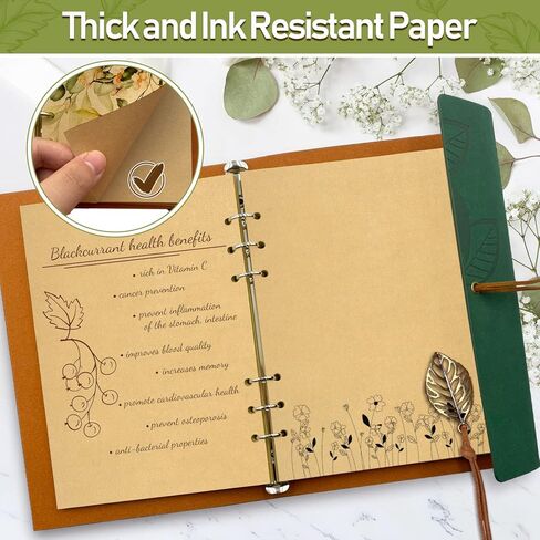 PU Leather Journal Notebook, Vintage Refillable Bound Travel Diary, Ring Binder Daily Journal for Writing, A5 Notebook for Women Men Teens, 100GSM Unlined Paper, 160 Pages(Green, 9.2" x 6.5") in Saudi Arabia