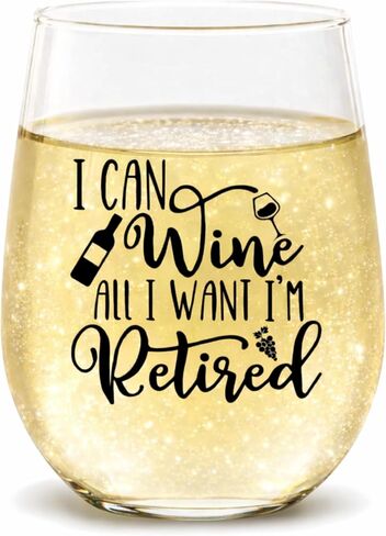 هدية تقاعد مضحكة كؤوس النبيذ للنساء - هدايا روح الدعابة لزملاء العمل المتقاعدين - كأس نبيذ فريد من نوعه مع مقولة مضحكة - هدايا تقاعد سعيدة in Kuwait