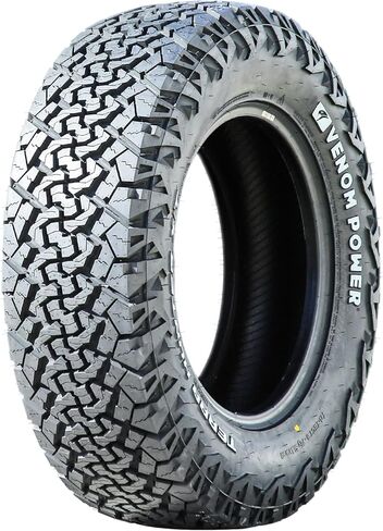 Venom Power Terra Hunter X/T 2 Truck/SUV All-Terrain Mud Off-Road Radial Tire-255/65R17 255/65/17 255/65-17 114T نطاق التحميل XL 4-Ply RWL أحرف بيضاء مرتفعة in Kuwait