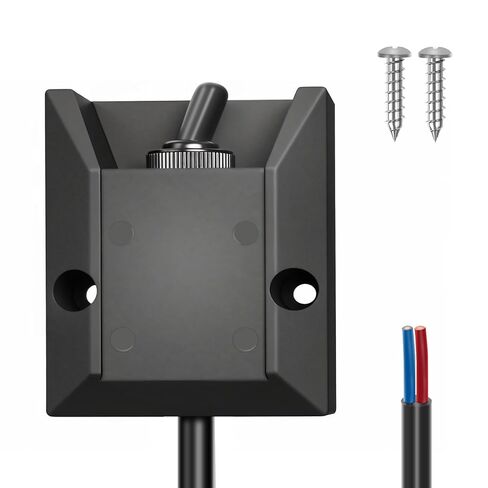 Upgrade Toggle Switch 12v w/2 FT Wired, Heavy Duty Waterproof on Off Switch SPST 2 Pin Latching Rocker Switch 30A Fit for Marine, RV, Automotive, Boat Electrical Systems in Kuwait