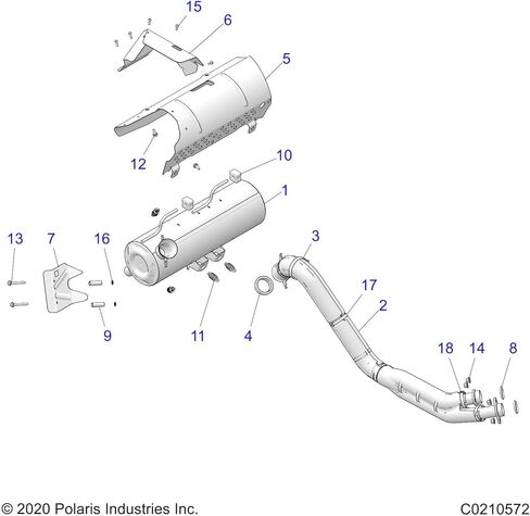 Polaris ATV Twin Exhaust Pipe Assembly, Genuine OEM Part 1263071, Qty 1 in Saudi Arabia