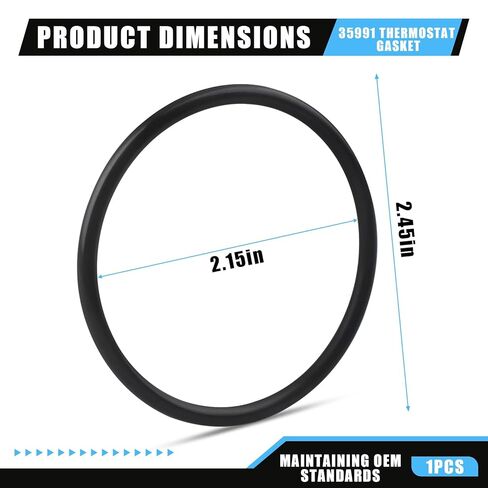 35991 Thermostat Gasket, Compatible with Ford F-150, Transit, C-Max, Police Interceptor Utility, and More | Engine Coolant Thermostat Seal (1 Pack) in Kuwait