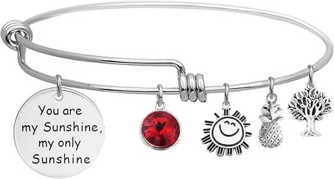 سوار كريستال جوهرة الميلاد من لينكي، You Are My Sunshine، My Only Sunshine سوار الصداقة المصنوع من الفولاذ المقاوم للصدأ in Kuwait