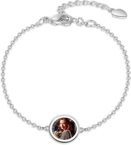 MissNaNa Personalized Photo Bracelets for Women Custom Picture Bracelet 1-6 Photo Charms Bracelet Engraved Names Bracelets for Family Mother Girlfriend Couples in Saudi Arabia