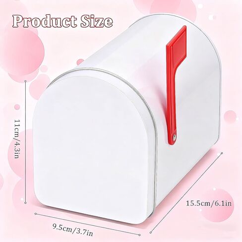 Small Mailbox,2Pcs Mini 6"x4" White Tin Mailboxes for Classroom,Playhouse and Mail House in Saudi Arabia