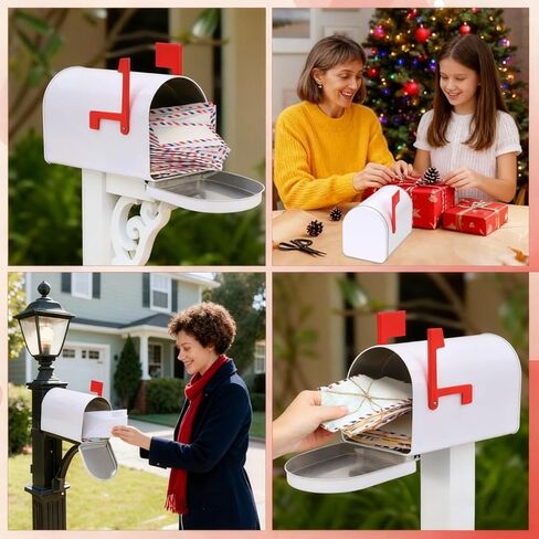 Small Mailbox,2Pcs Mini 6"x4" White Tin Mailboxes for Classroom,Playhouse and Mail House in Saudi Arabia