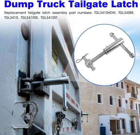 مجموعة مزلاج الباب الخلفي TGL3410HDW استبدال مزلاج الباب الخلفي لشاحنة التفريغ TGL34SBR TGL3410 TGL3410ST أقفال الباب الخلفي للمقطورة، طقم تجميع قفل الباب الخلفي للشاحنة الثقيلة من الفولاذ in Kuwait